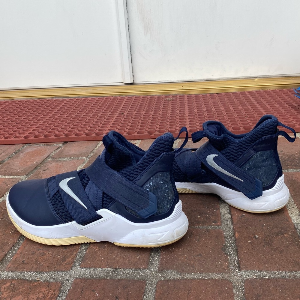Nike Navy and White Lebrons